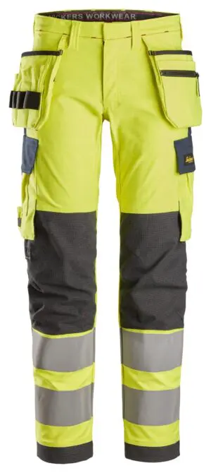 6268  ProtecWork, Stretch Work Trousers Holster Pockets, High-Vis Class 2