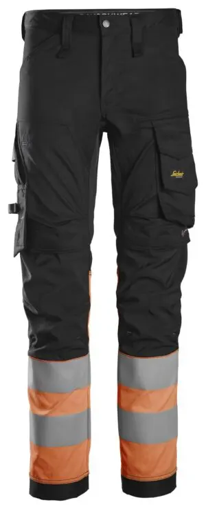 Snickers Class 1 Hi-Vis Stretch Trousers