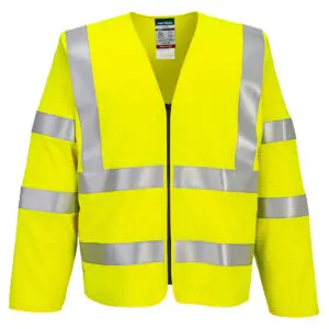 Bizflame Hi-Vis FR Long Sleeve Zip Vest
