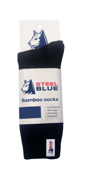 Steel Blue Bamboo Socks