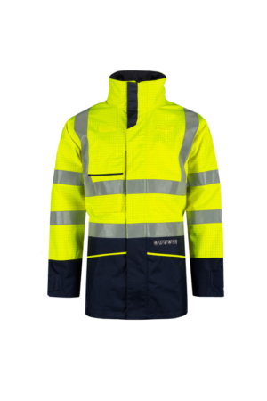 7223N3EF7 Hedland Flame-Retardant Anti-Static Hi-Vis Rain Jacket