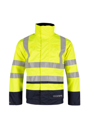 9396A2EF7 Jibou Flame-Retardant Anti-Static Hi-Vis Rain Bomber Jacket