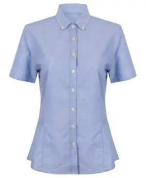 HB518 Women's Modern Short Sleeve Oxford Shirt
